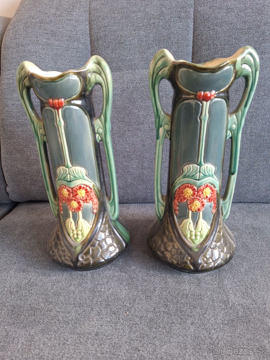 Secesné párové vázy - 3