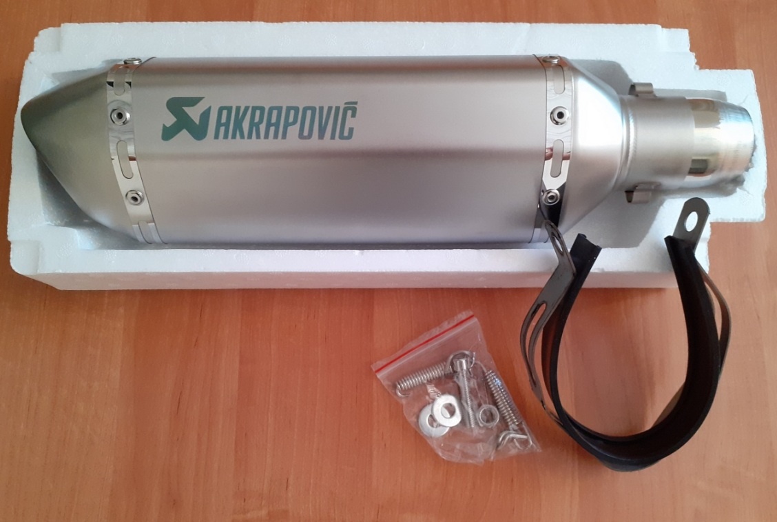 Nový ladený športový univerzálny moto výfuk + db killer - 3