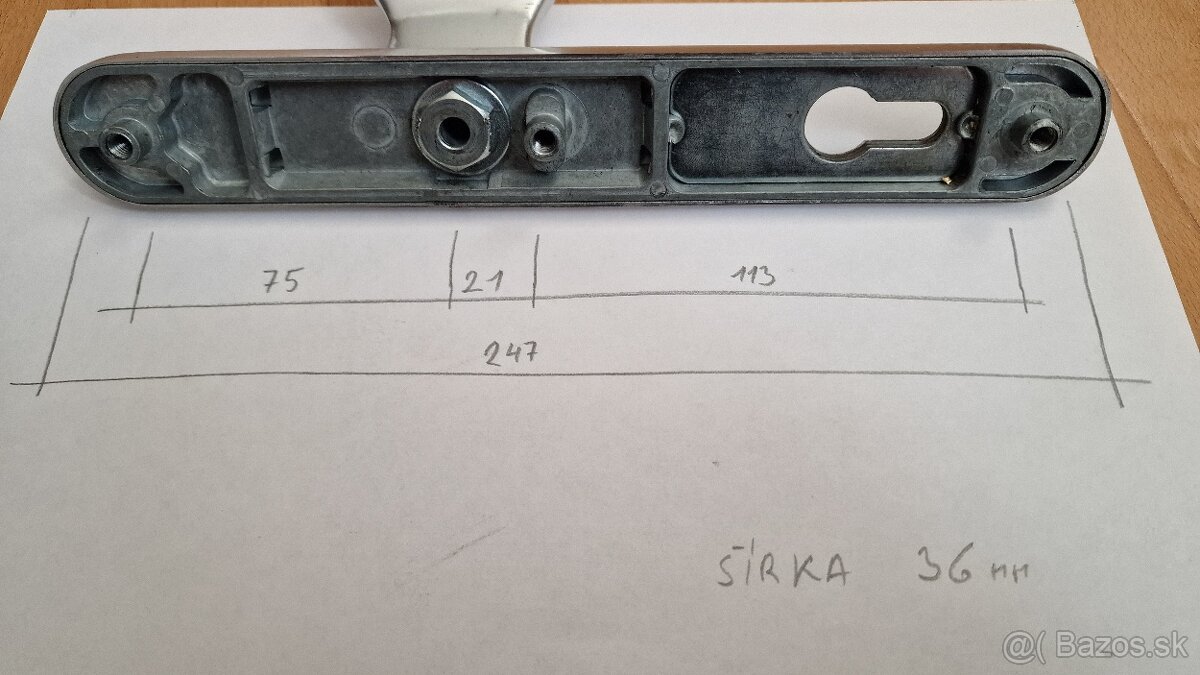 Predám vchodovú hliníkovú kľučku - 3