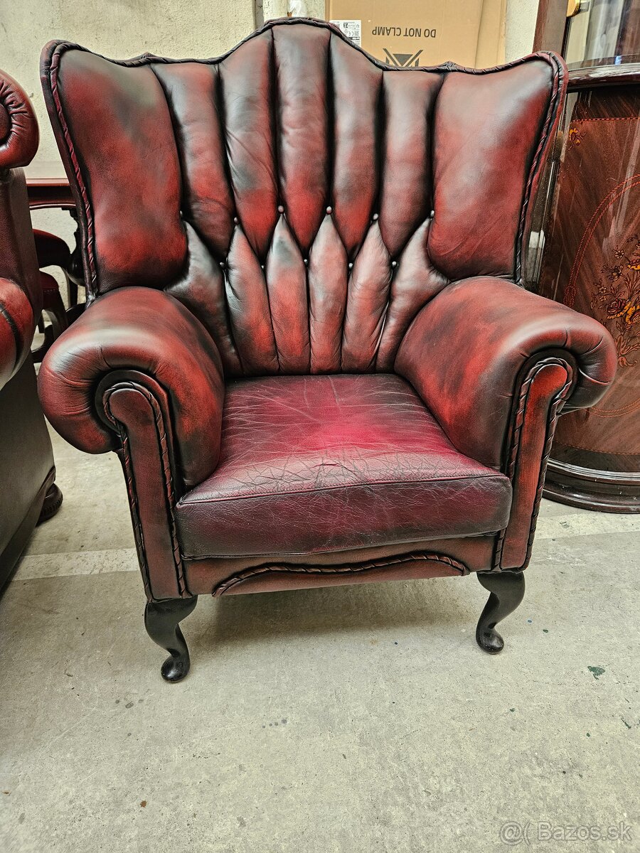 CHESTERFIELD ŠTÝL,KOŽENÉ KRESLO - 3
