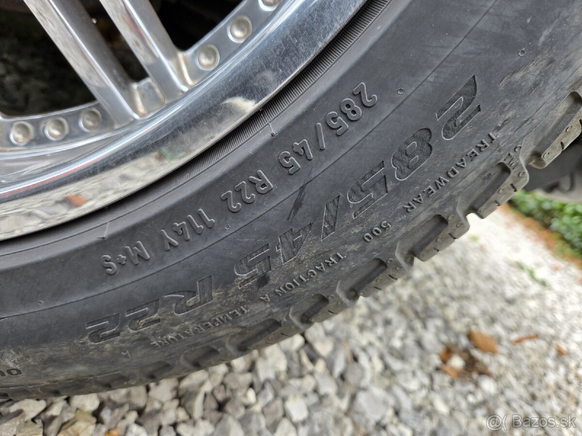 Hliníkové disky 6x139,7 + pneu 285/45r22