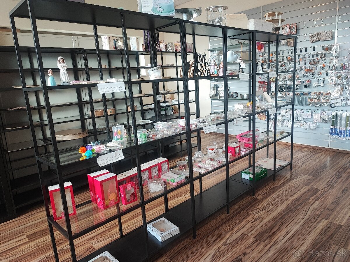 Kovový regál sklo - 3