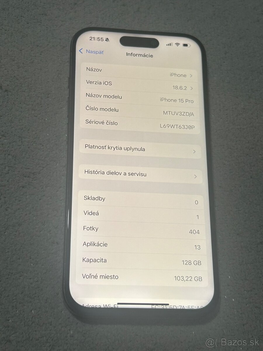 Predám Apple IPhone 15 PRO 128GB Black Titanium - 3