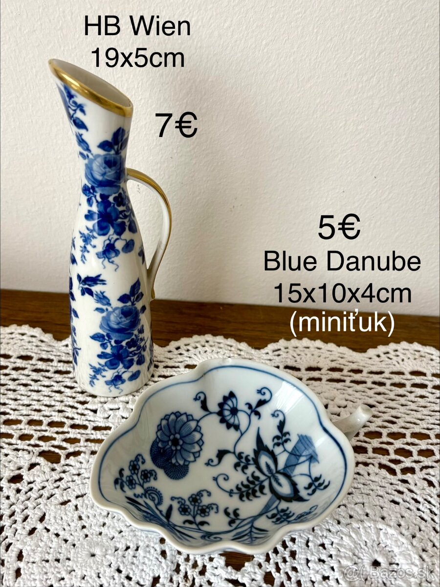 MODROBIELY PORCELÁN A SKLO DO ZBIERKY - 3