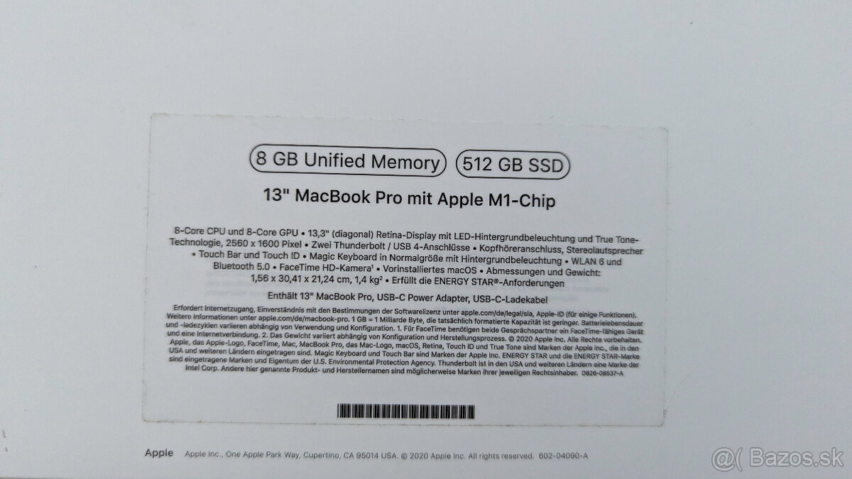 Apple MacBook Pro M1 13" Nepoužívaný - 3