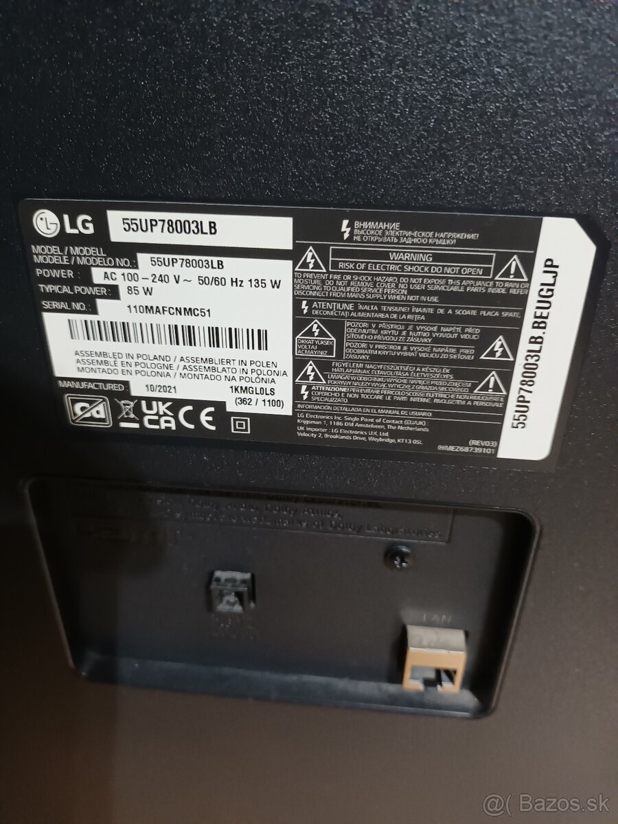 TV - LG - 140 cm uhlopriečka - rozbitý - funkčný - 3