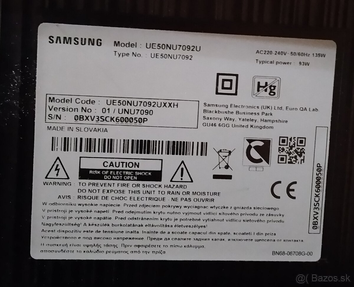 TV Samsung UE50NU7092U - 3