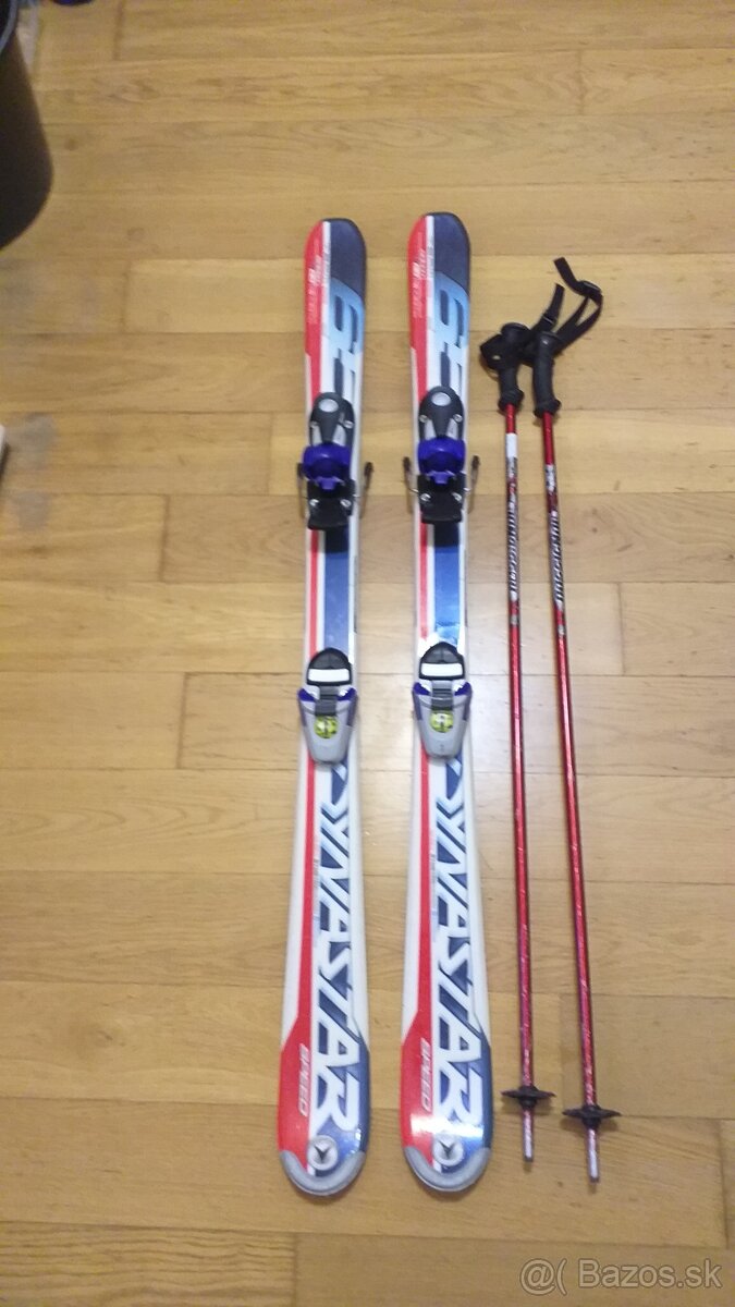 Lyže 120cm + palice + lyžiarky - 3