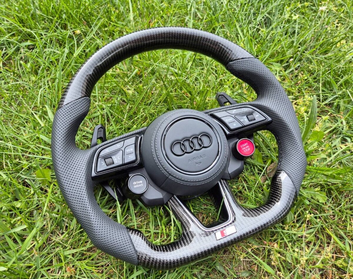 KARBONOVY VOLANT AUDI so ŠTART/STOP DRIVE SELECT - 3