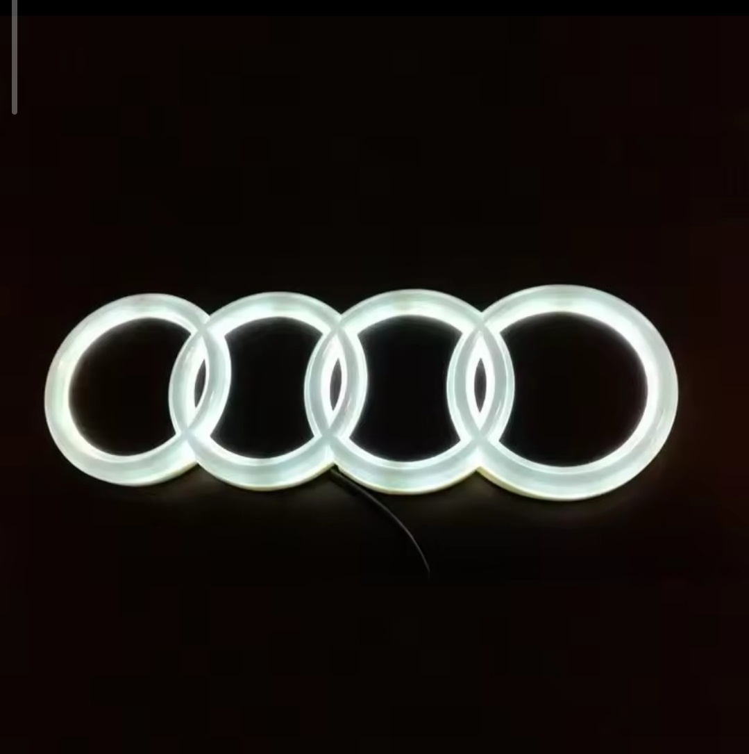 3D Audi led predný znak chrom - 3