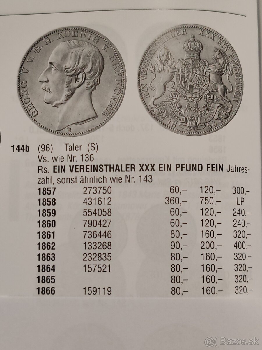 1 Toliar 1866 B Hannover - 3