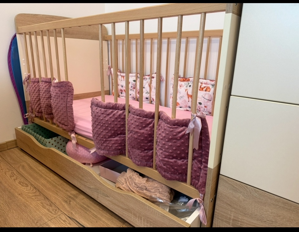 Detská postieľka, Variabilná postieľka Todi Zoo, so šuflíkom - 3