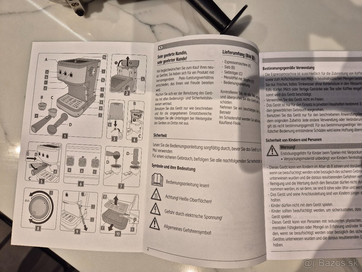 Espresso- Kavovar 850W - 3