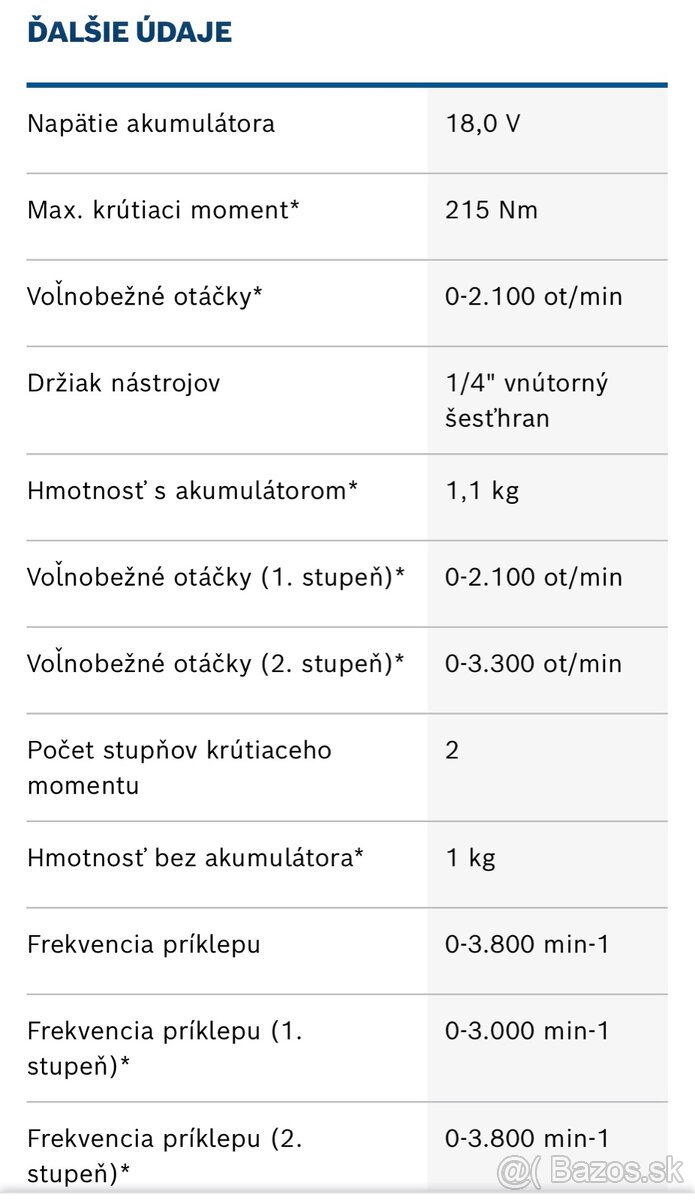 Razovy utahovak Bosch Gdr 18v-215 - 3