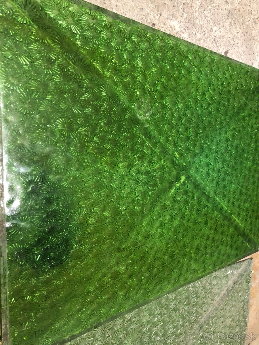 2ks Retro Zelené tabule/sklo s paternom - 3