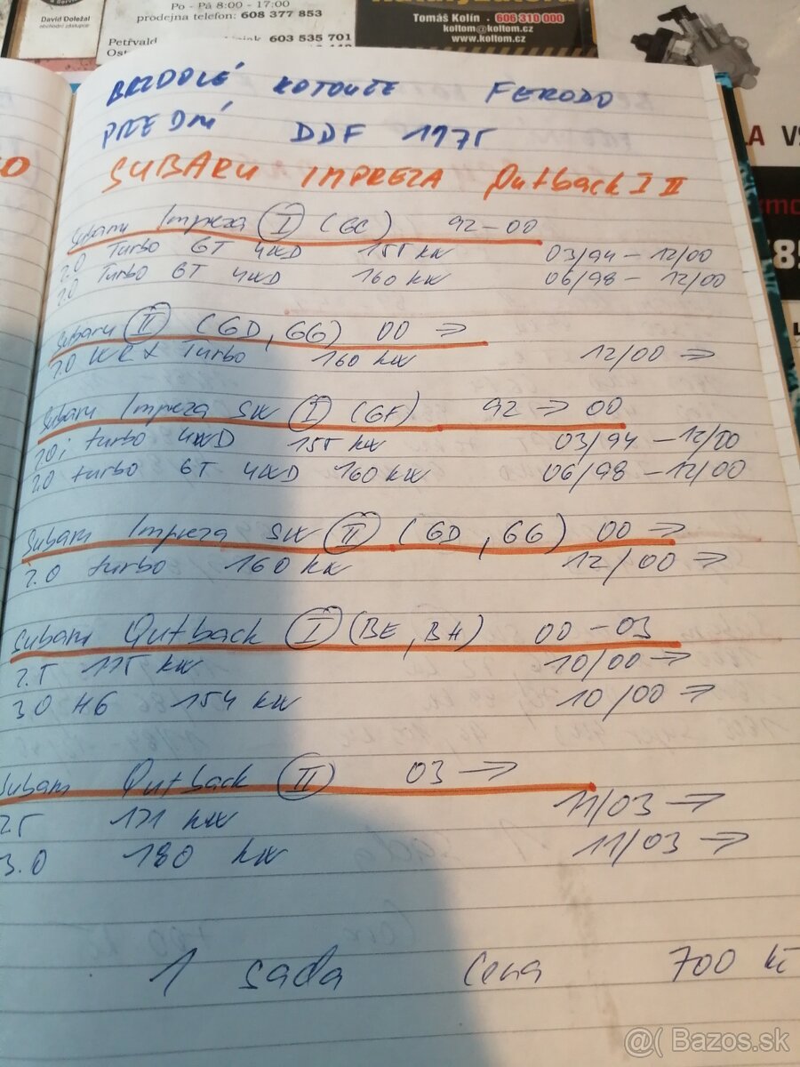 Subaru, Forester, Leone, Impreza predni brzdové kotouče Fero - 3