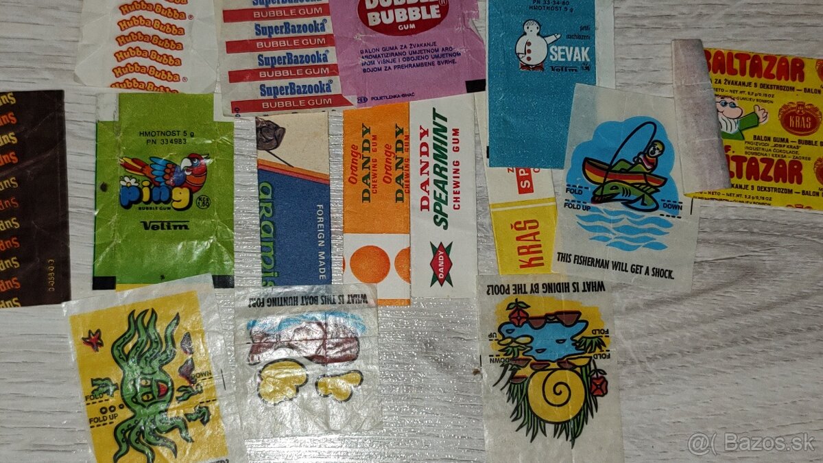 Staré obaly zo žuvačiek - 3
