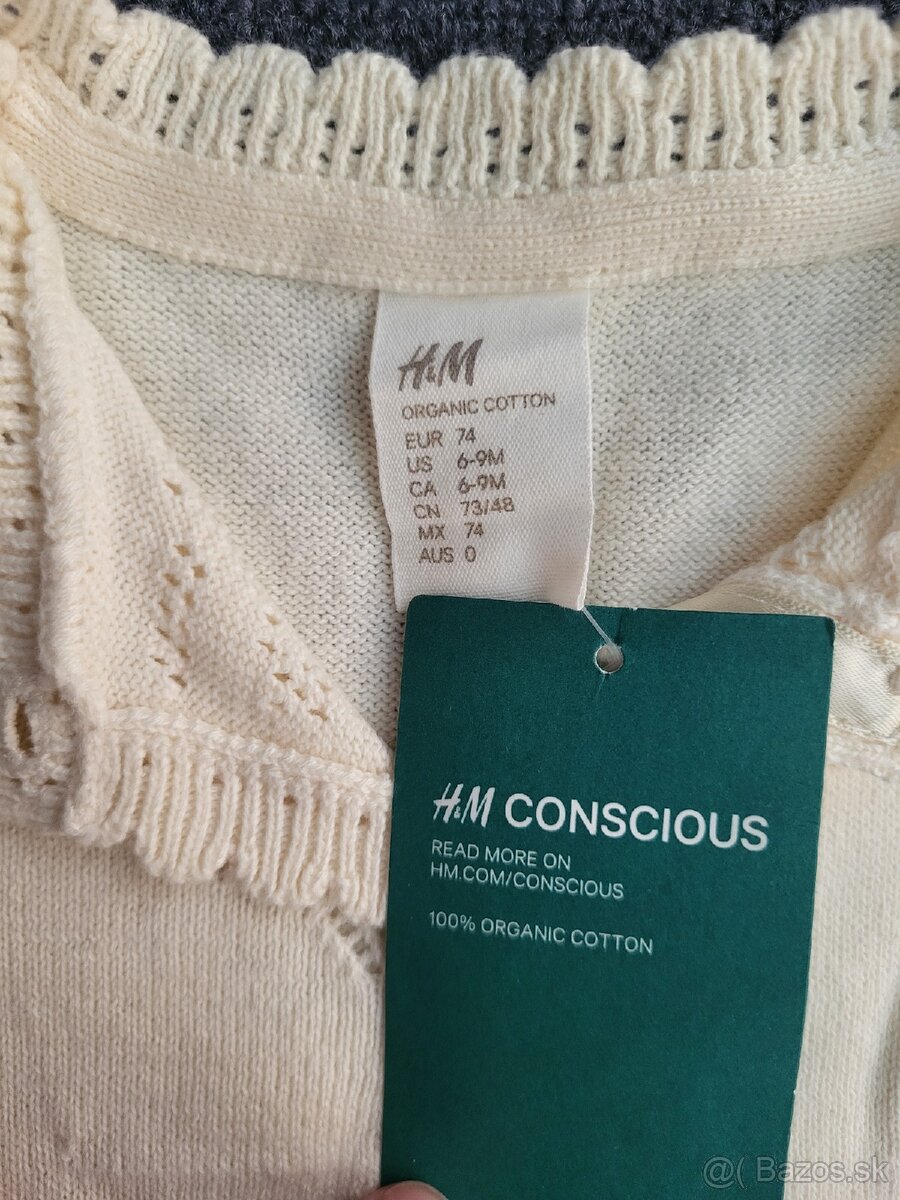 Svetrík H&M, veľkosť 74, nový - 3