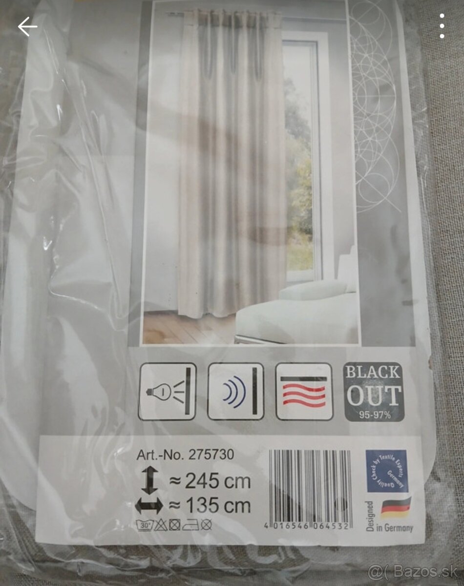Zavesy na uplnu tmu + ZADARMO tyc na kupelnovy zaves - 3