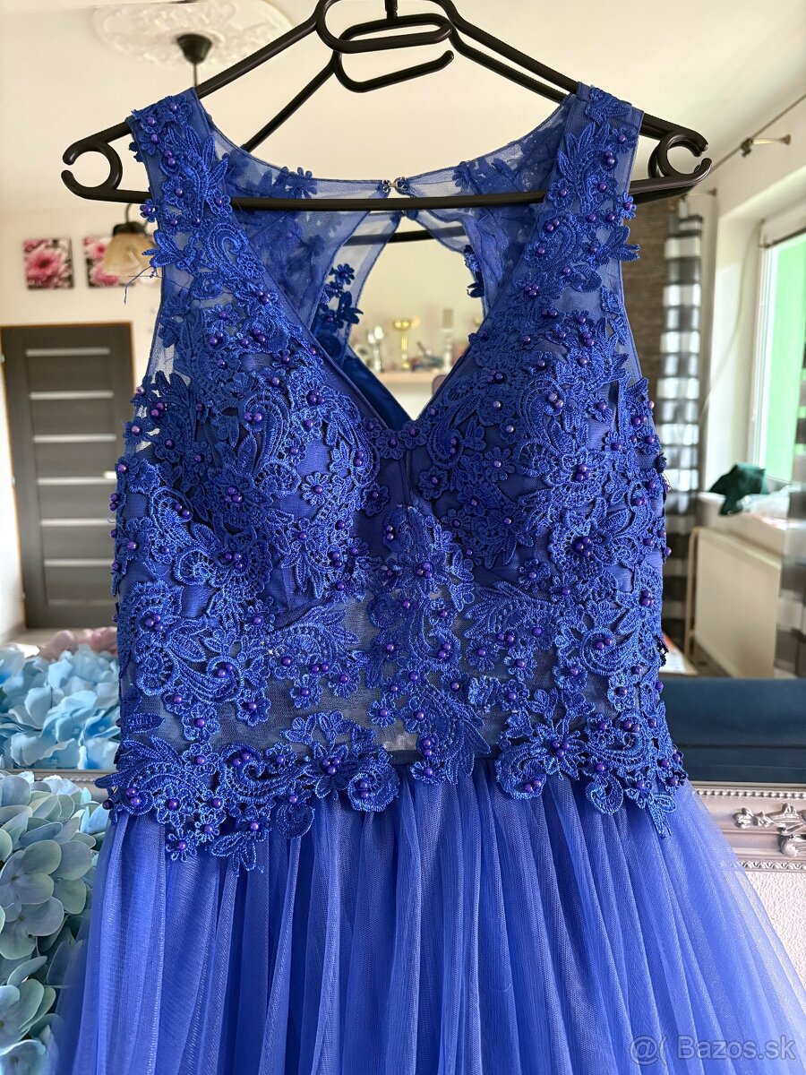 Modré šaty 36/S - 3