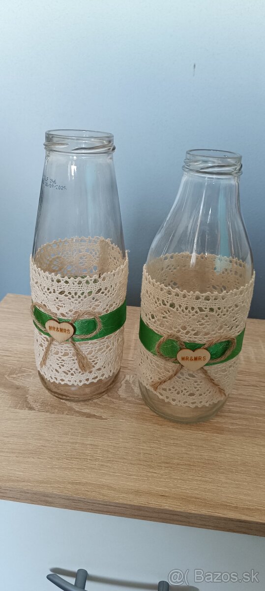 Handmade BOHO vázy : svadobná výzdoba - 3