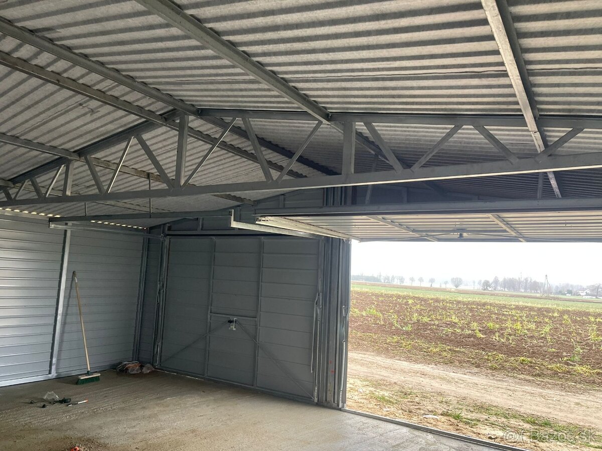 Plechová garáž 6x6m - 3