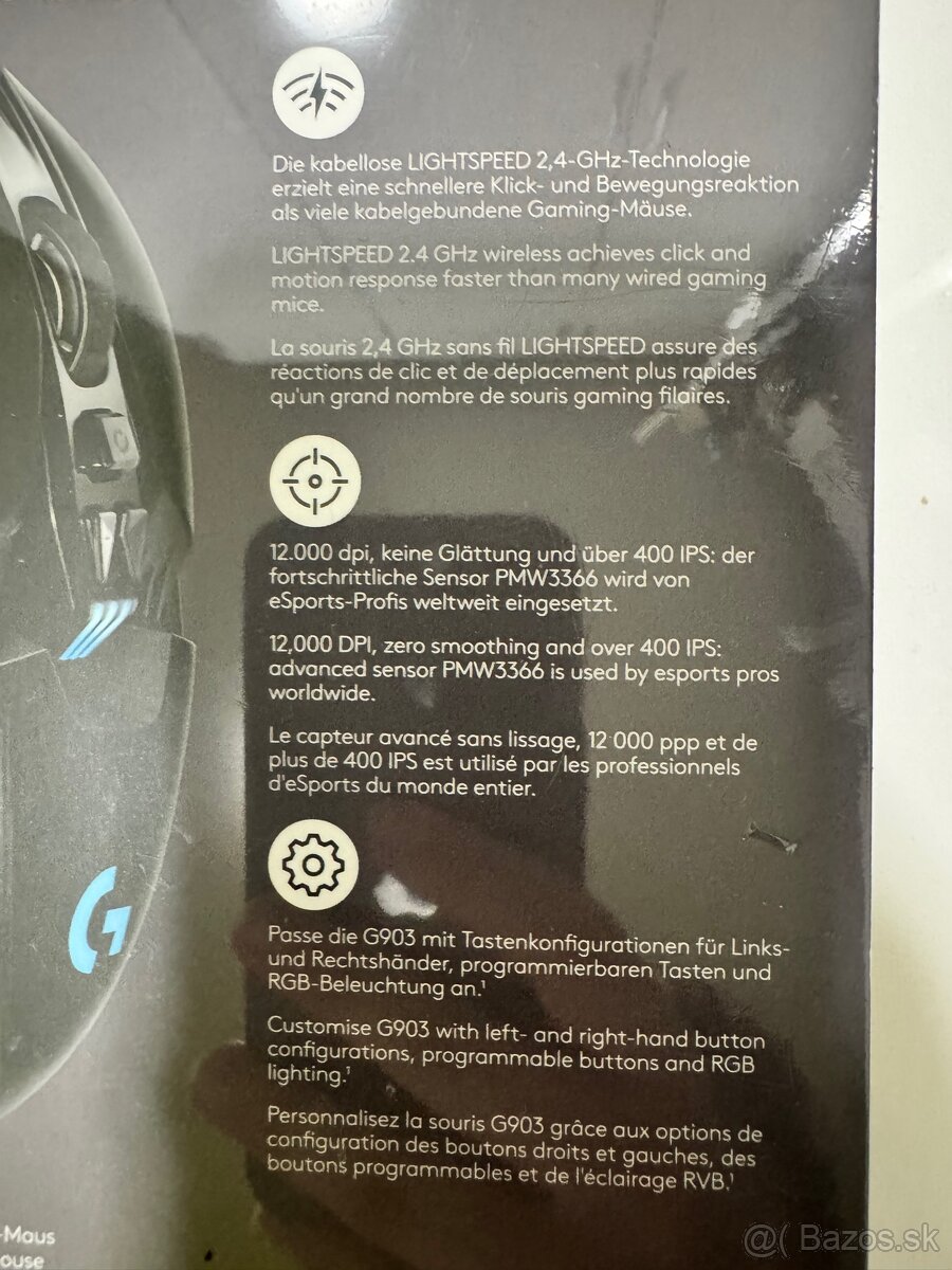 Čisto nová herná myš Logitech G903 LIGHTSPEED (nerozbalená) - 3