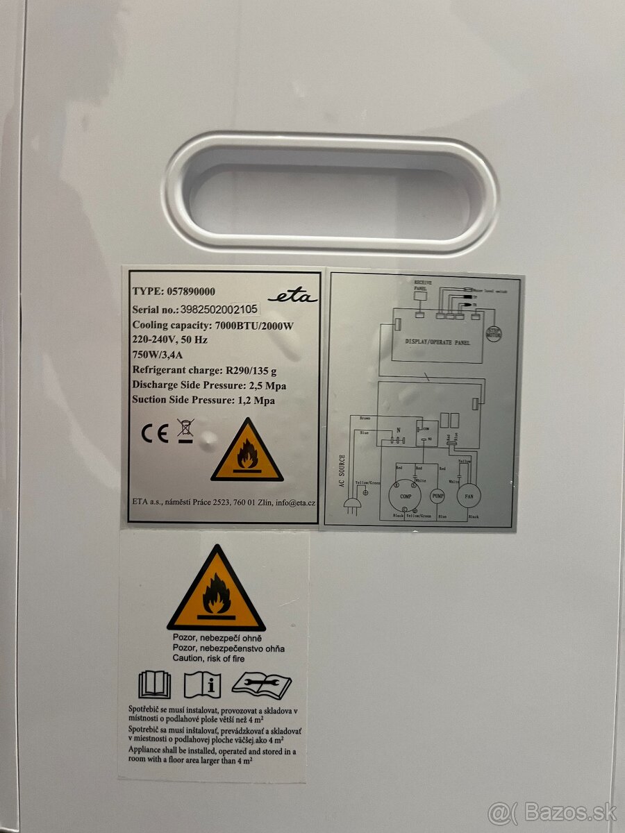 Mobilná klimatizácia ETA Fresco 0578 90000 biela - 3