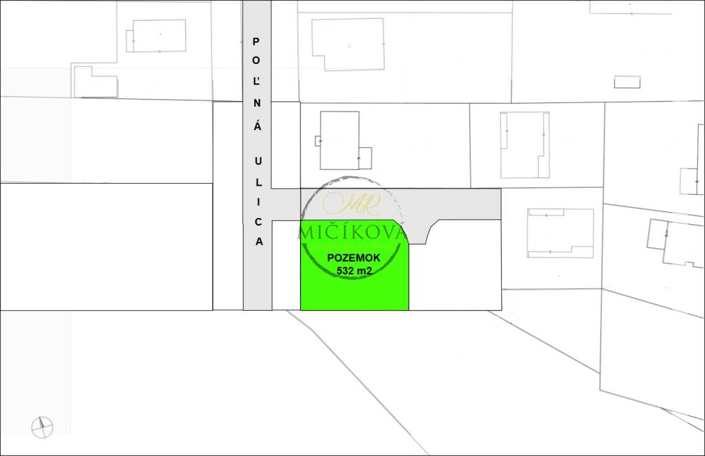 Znížená cena Stavebný pozemok, 532 m2, Poľná ul., Vráble-Ho - 3