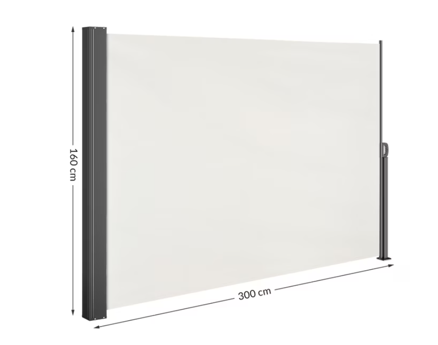 Bočná zaťahovacia markíza - rôzne rozmery - šedá a béžová - 3