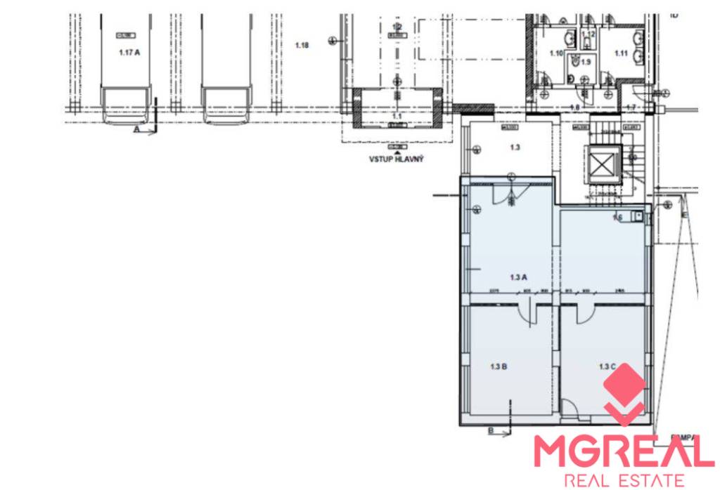 Samostatný kancelársky celok 90m2, Stará Vajnorská - 3
