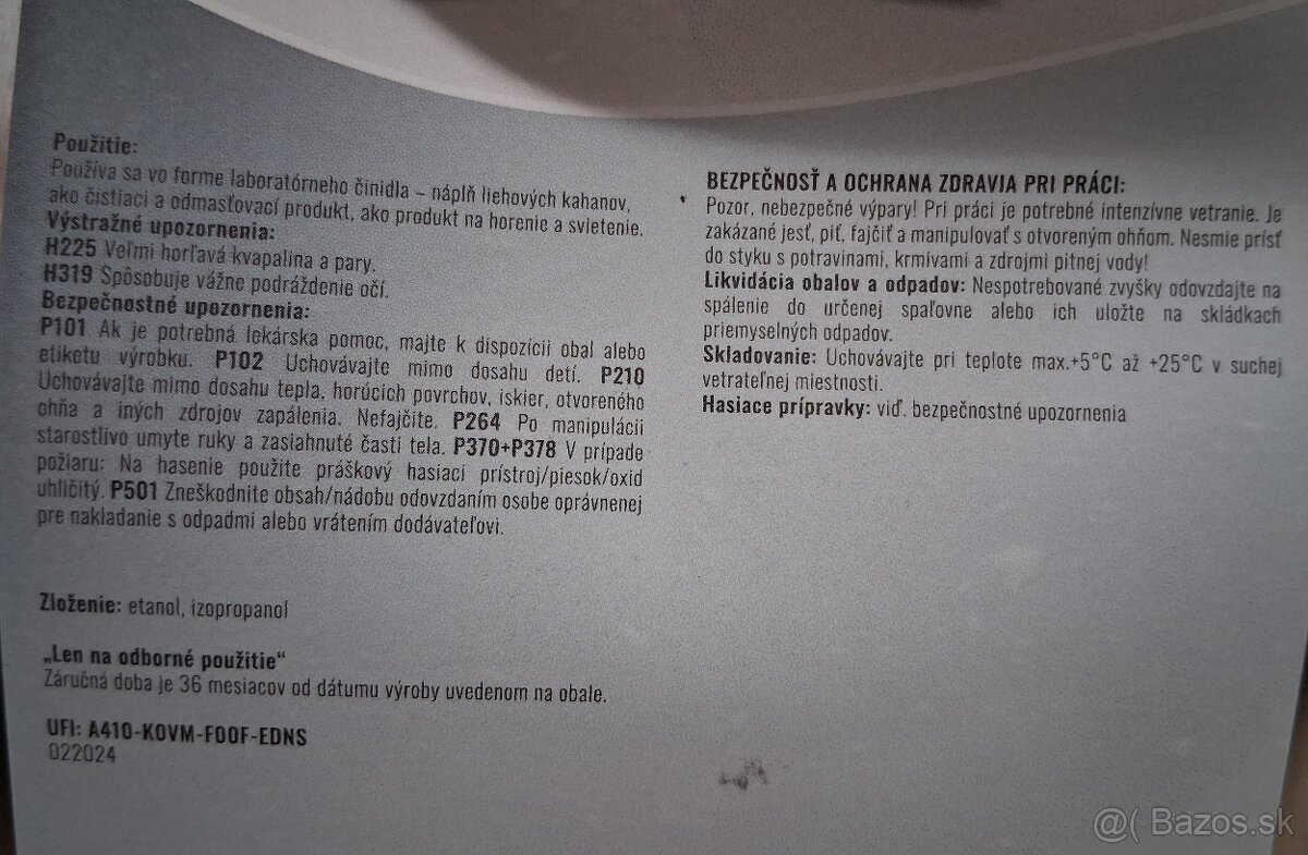 Technický benzín a Lieh denaturovaný technický - 3