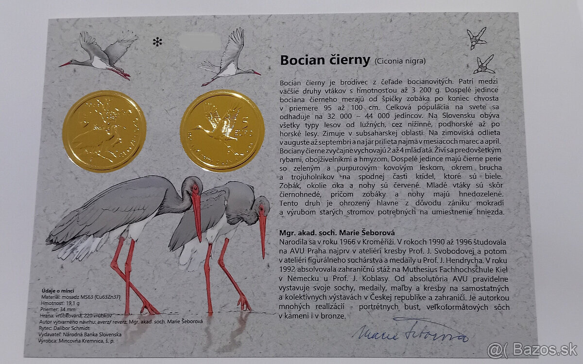 Autorská karta k 5€ minciam.. - 3