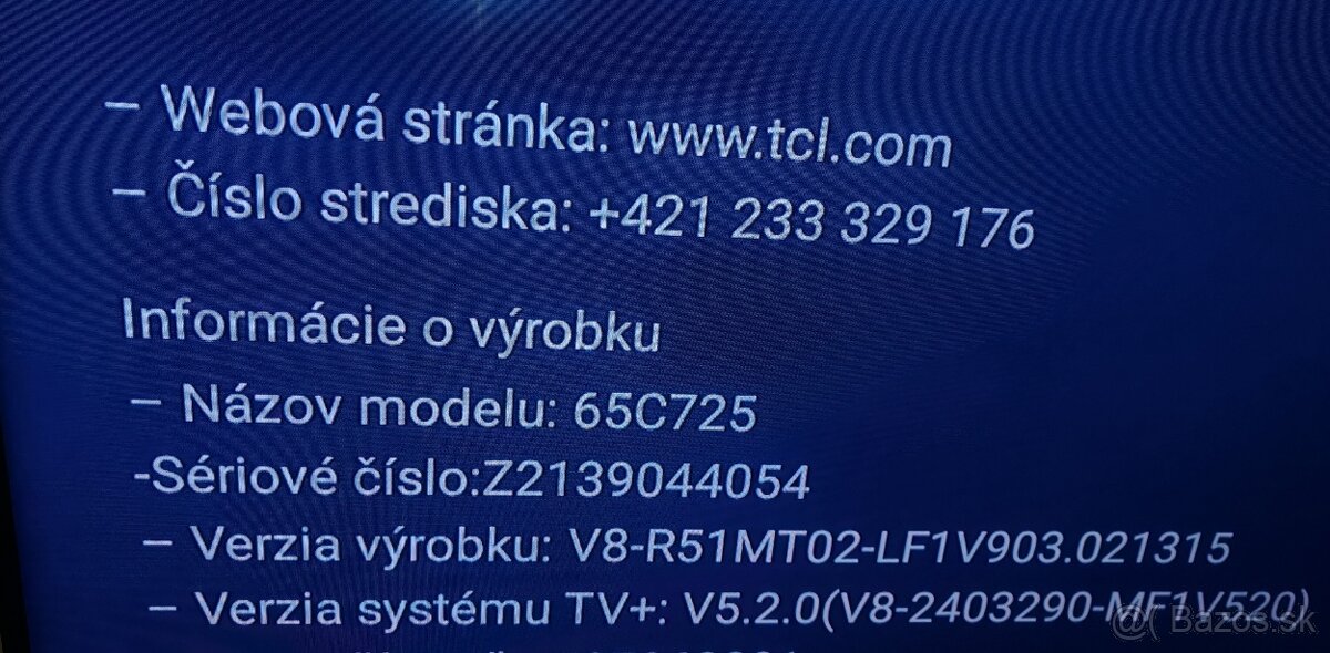 Predám Televízor TCL 65C725 - 3