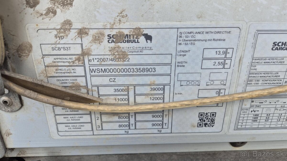 Prodám SCHMITZ CARGOBULL SCS 24/L - 13.62 MB MEGA - 3