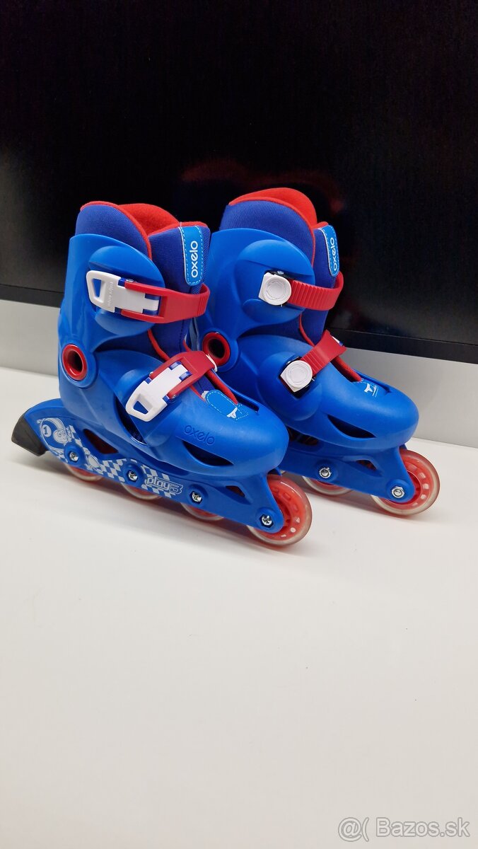 Detské korčule OXELO PLAY 3 – modro/červené + chrániče - 3