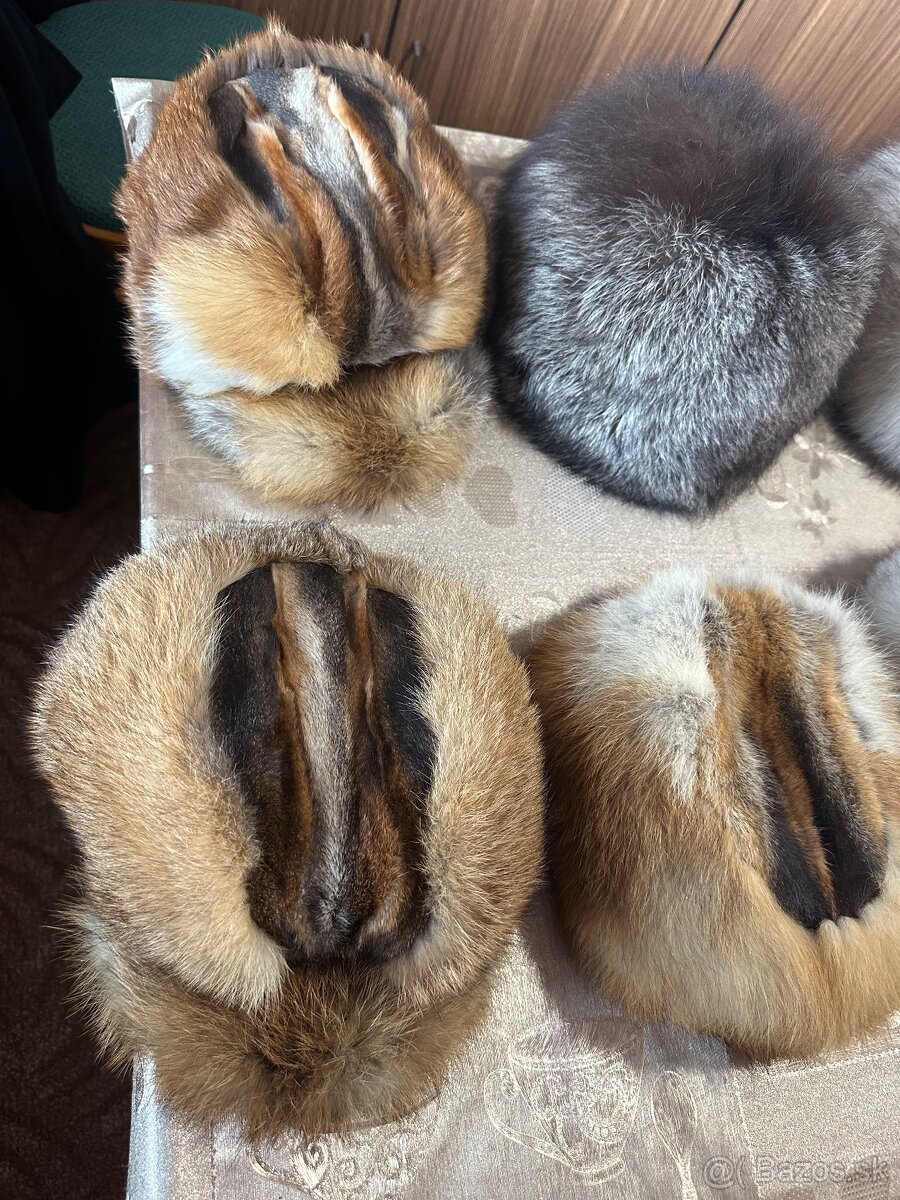 Čiapky z pravej kože - polárne, hrdzavé, strieborné - 3