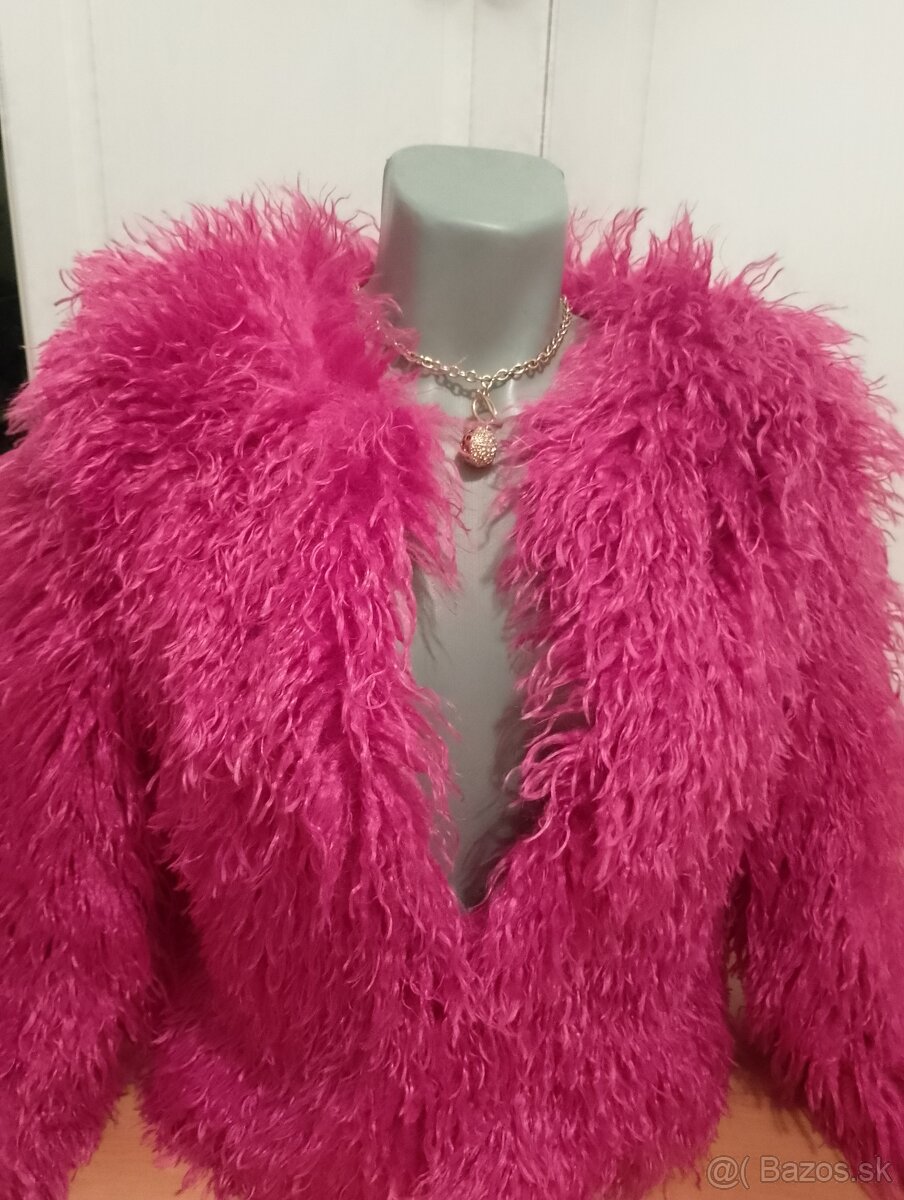 Ružový kožuch.M - 3