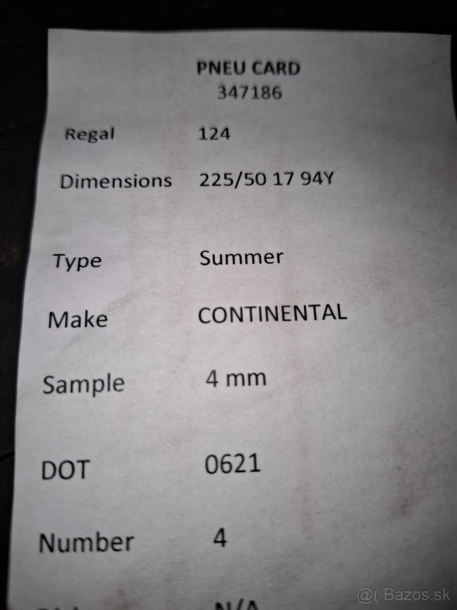 Letné pneumatiky 225/50/17 94Y - 3