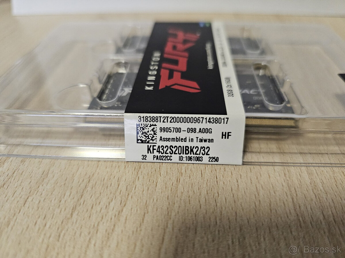 Kingston FURY SO-DIMM RAM 32GB kit DDR4 3200MHz CL20 - nové - 3
