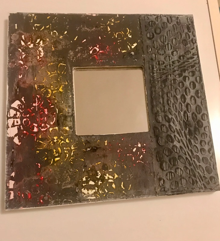 Sivé zrkadlo 26x26 cm - 3