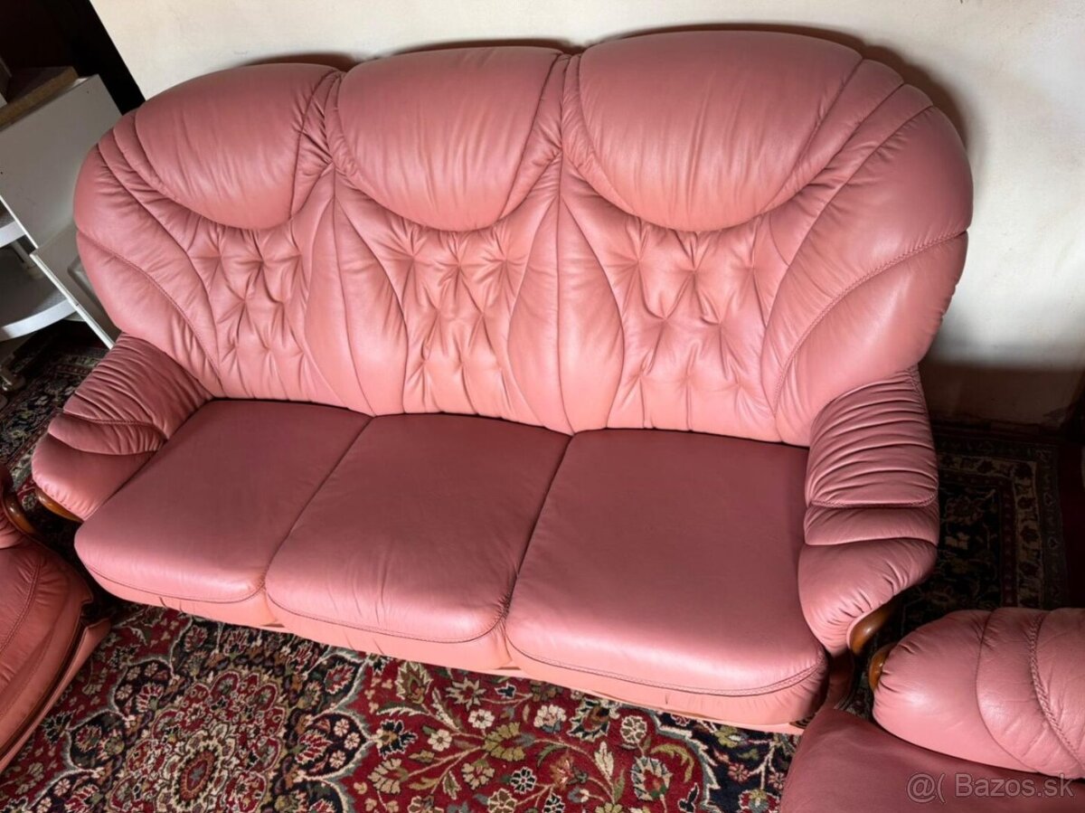 Italská kožená sedačka 3+1+1, 4667 - 3