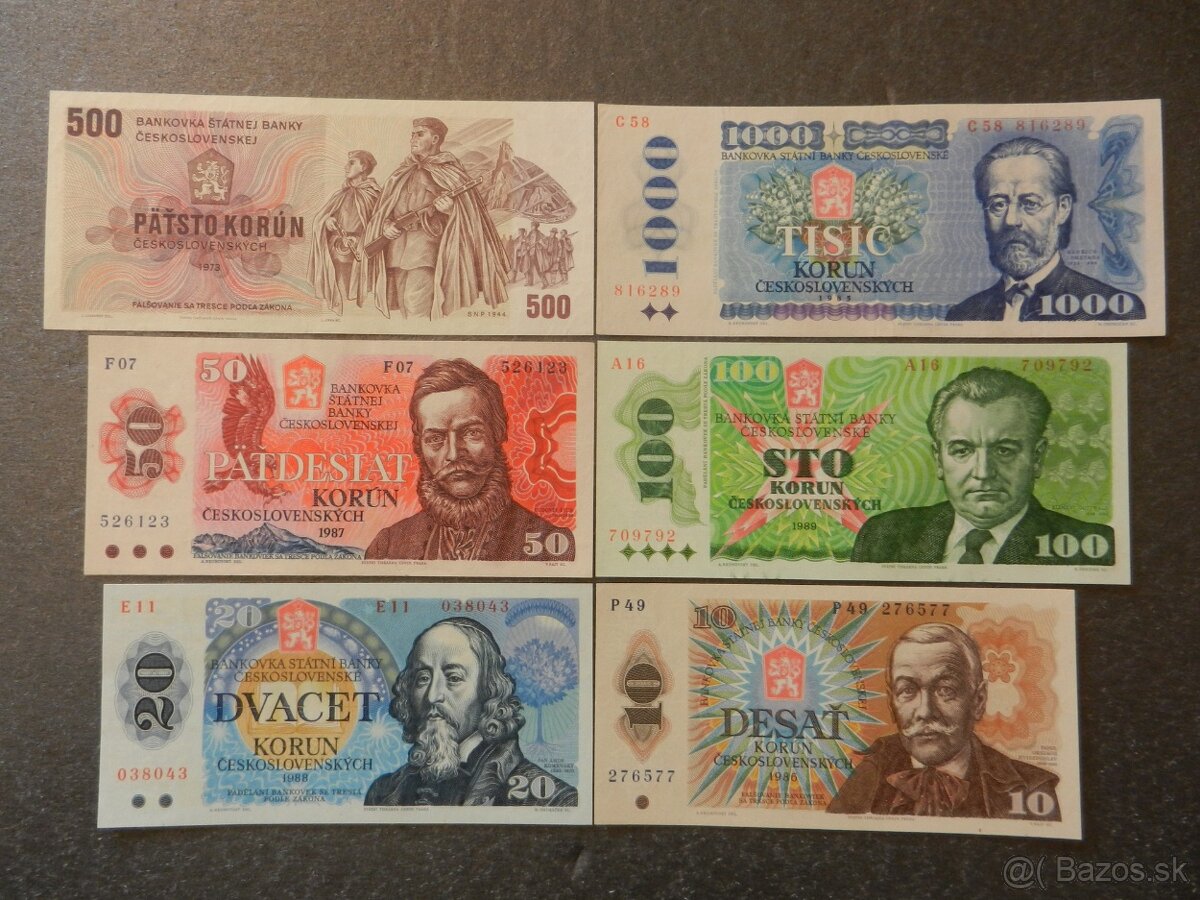 Československé UNC bankovky a iné - 3