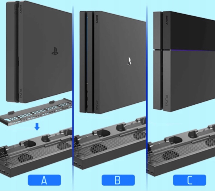 Dobíjacia a chladiaca stanica pre Ps4 Fat / Ps4 Pro - 3