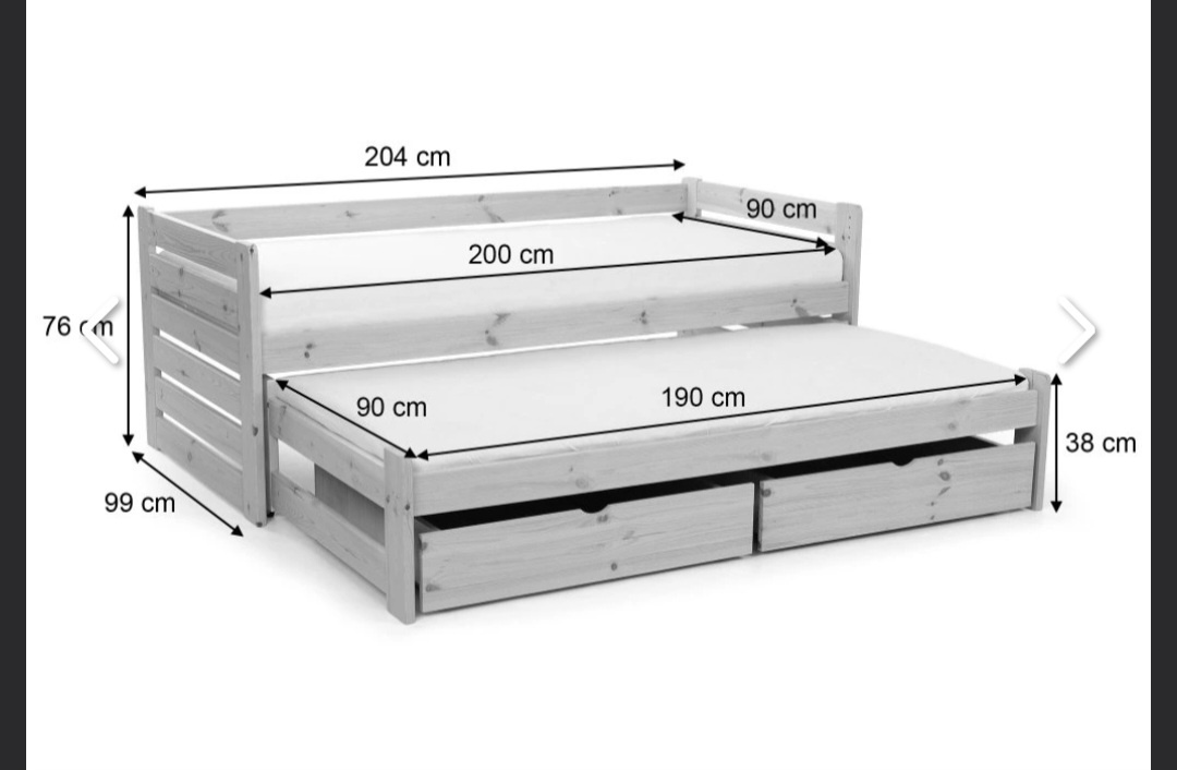 Drevená rozkladacia posteľ - 3
