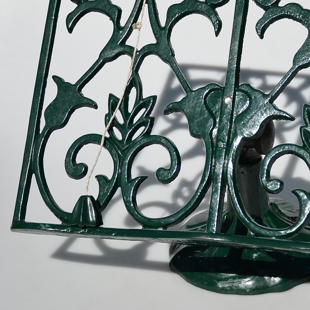 Ťažký anglický liatinový vintage stojan na knihu, tablet - 3