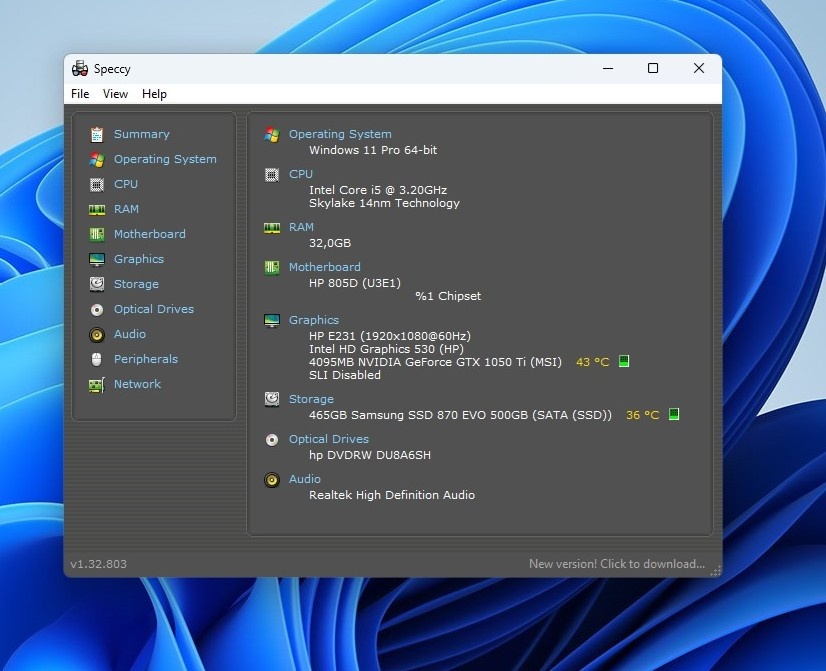HP ProDesk 600 G2 SFF, i5-6500, 16GB RAM, GTX 1050ti LP - 3
