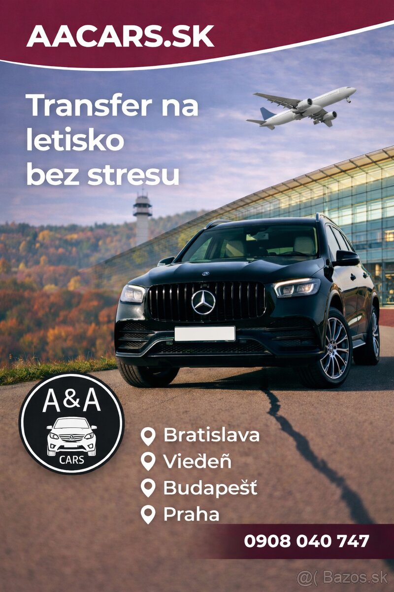 Transfer na letiska TN-Schwechat , BA, Budapešť , Praha - 3