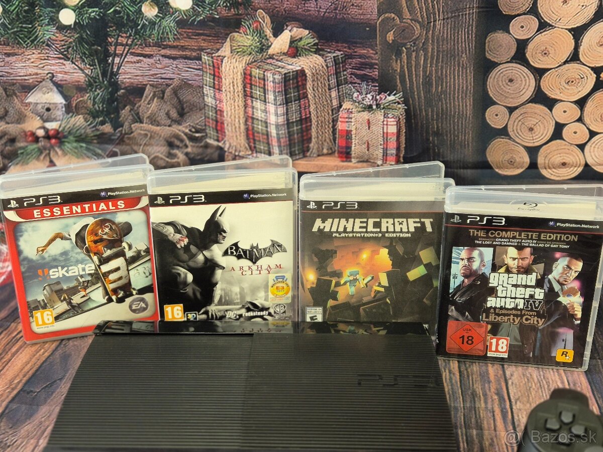 Playstation 3 Super Slim 500GB, 1 ovládač, GTA 4, Minecraft - 3