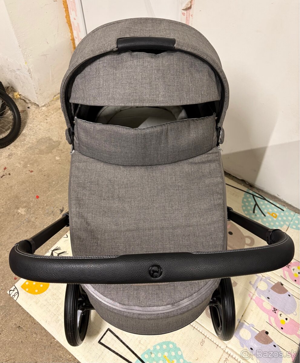 Kočík Cybex Priam Matt Black Manhattan Grey - Trojkombinácia - 3